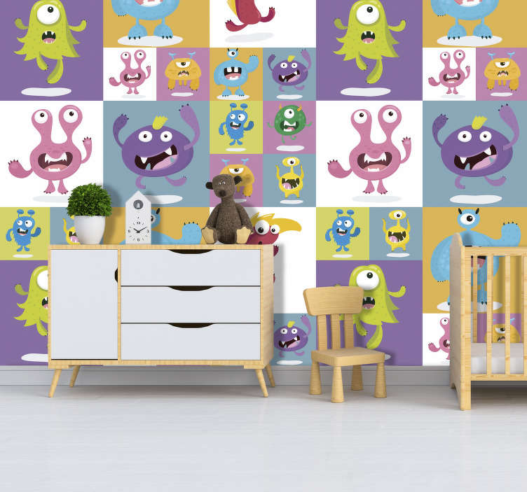 Friendly Monsters Kids Wallpaper - Cartoon , HD Wallpaper & Backgrounds