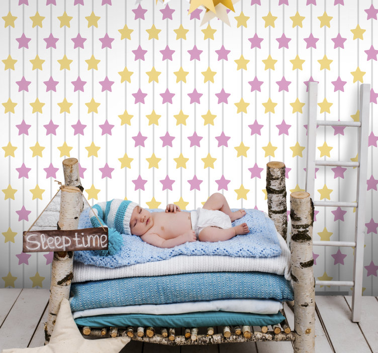 Pink Star Bedroom Wallpaper - Wall , HD Wallpaper & Backgrounds