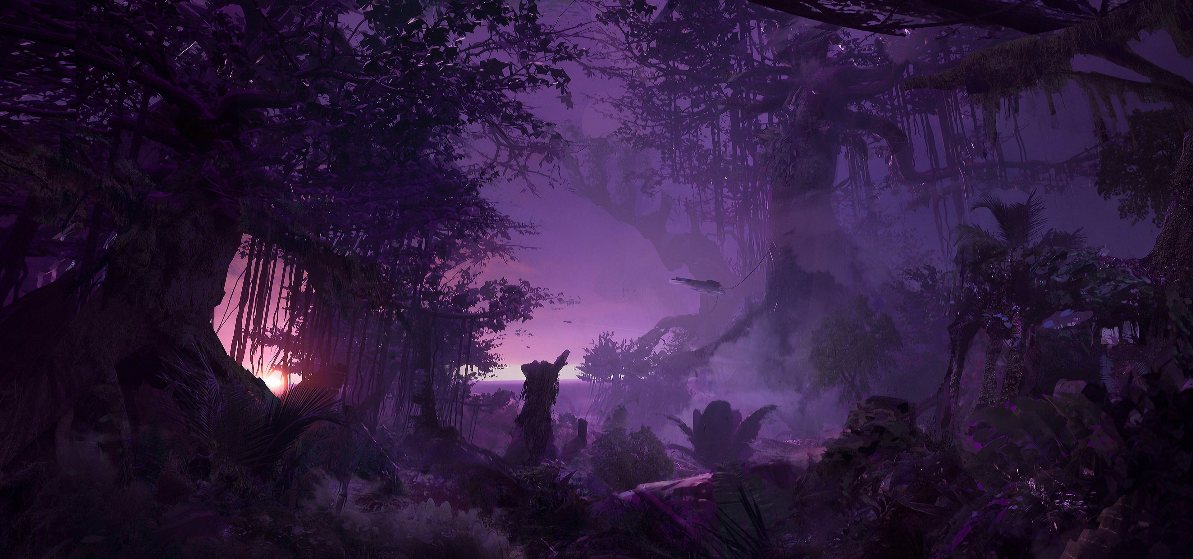 Purple Forest Wallpaper - Purple Forest , HD Wallpaper & Backgrounds