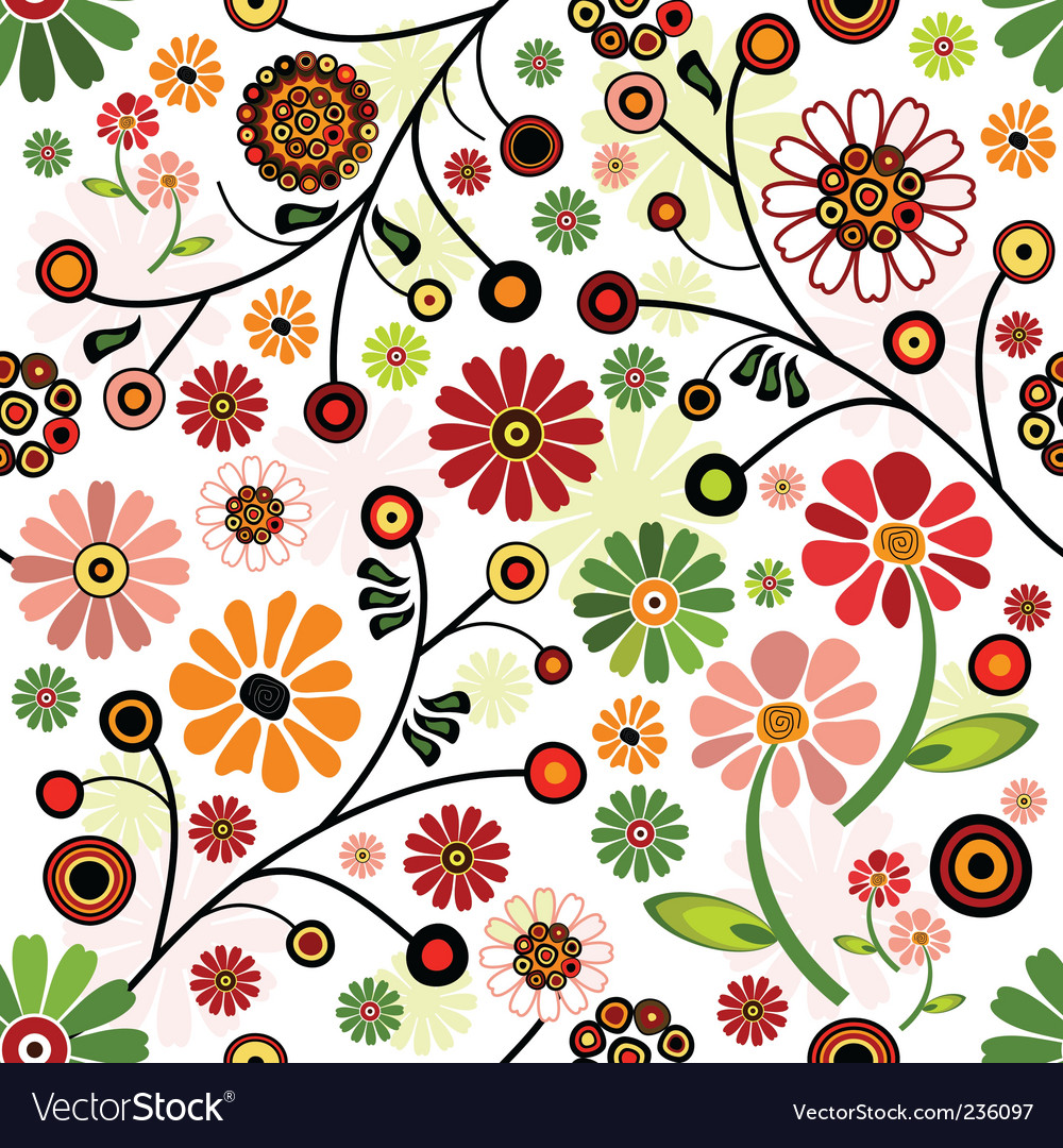 Floral Wallpaper Pattern - Flower Vector Wallpaper Pattern , HD Wallpaper & Backgrounds