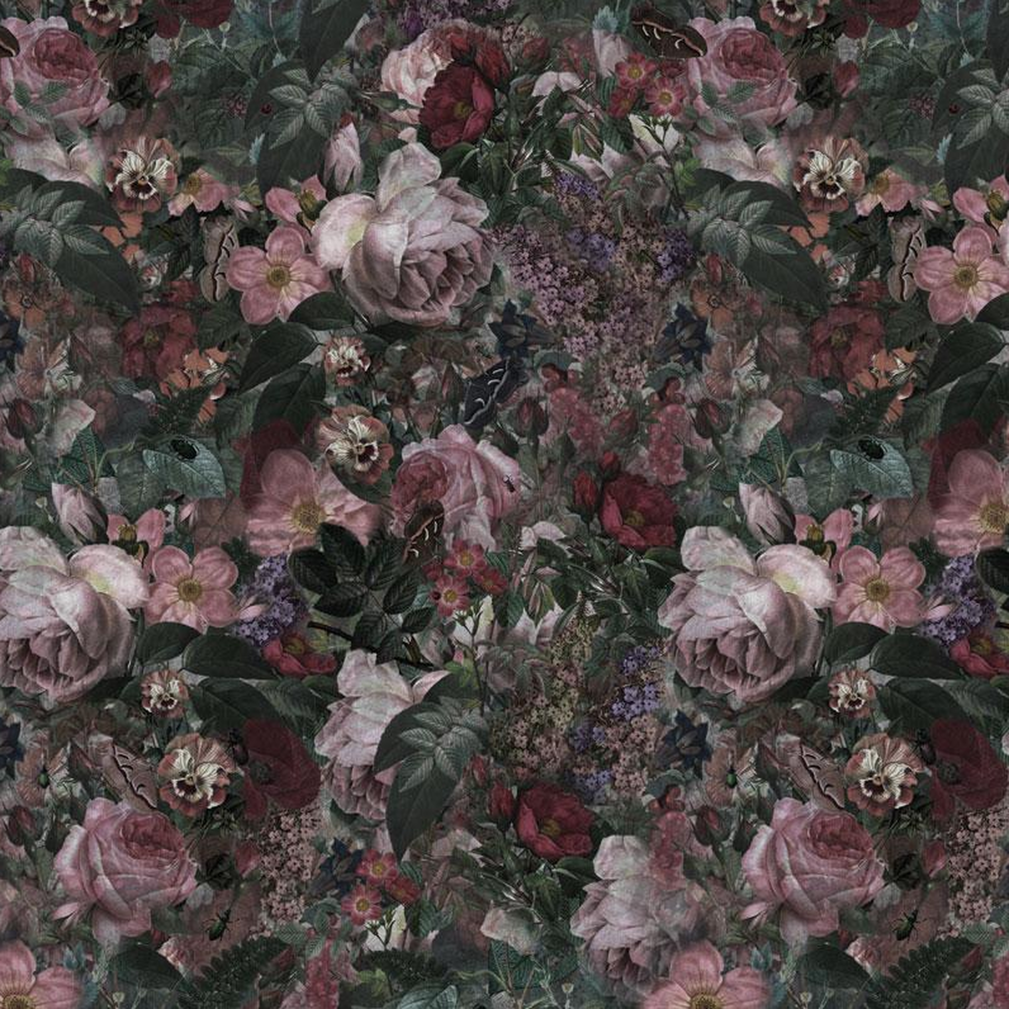 Mural - Dark Floral , HD Wallpaper & Backgrounds