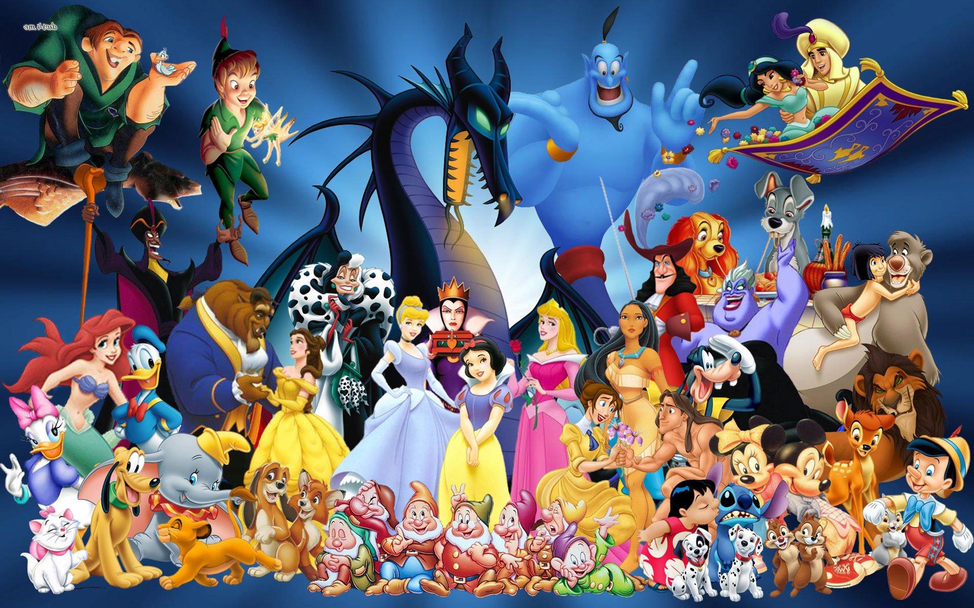 Disney Wallpaper Hd Thumb 1920 - Disney Castle With Characters