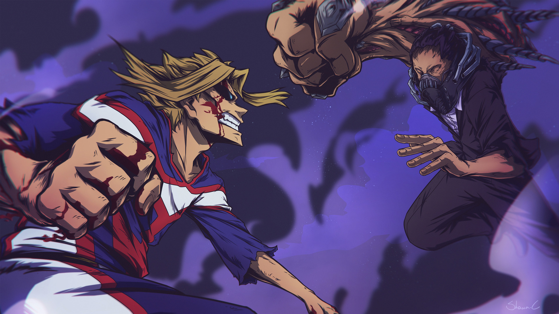 All Might Vs All For One , HD Wallpaper & Backgrounds