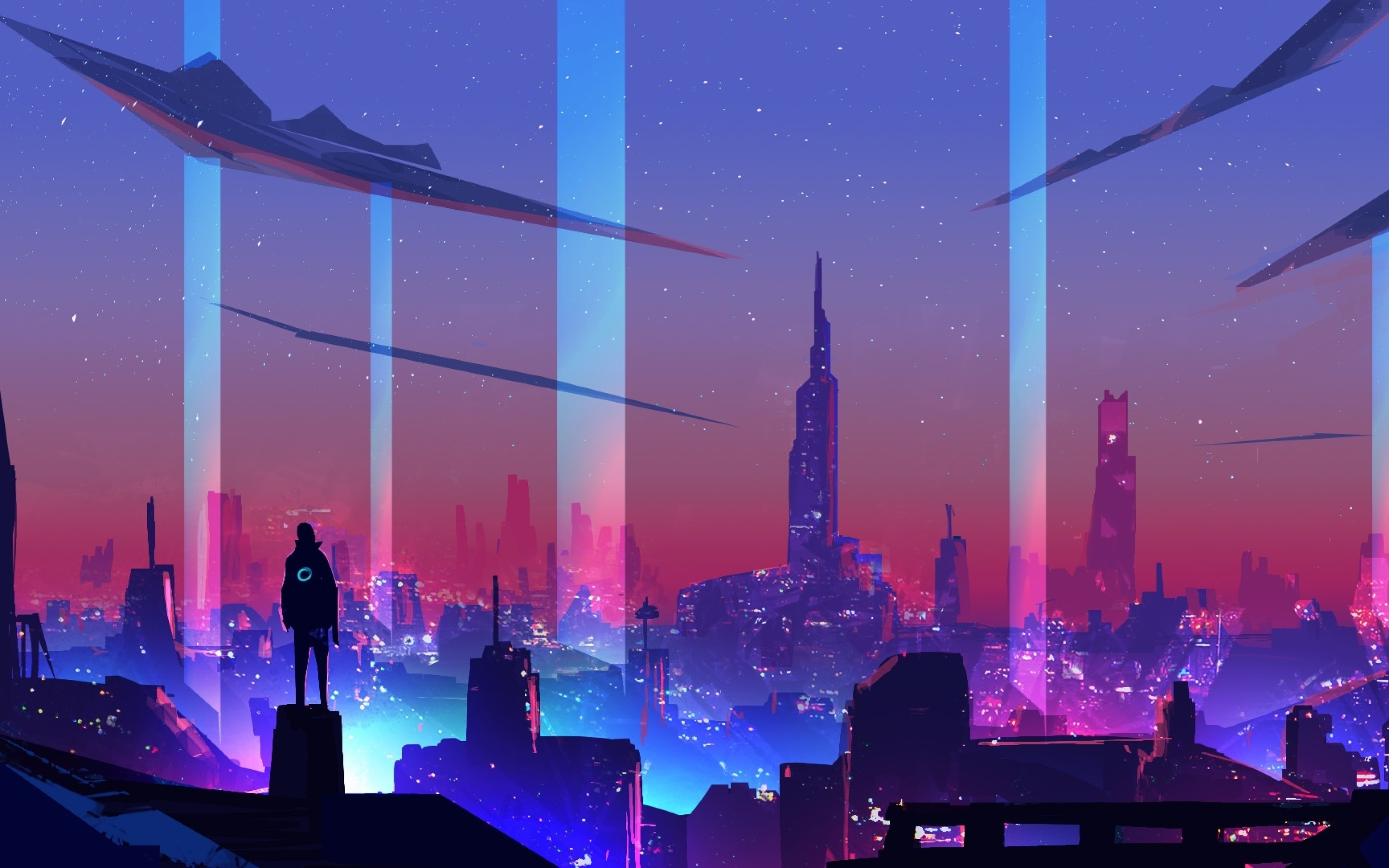 Neon Wallpaper - Neon City , HD Wallpaper & Backgrounds