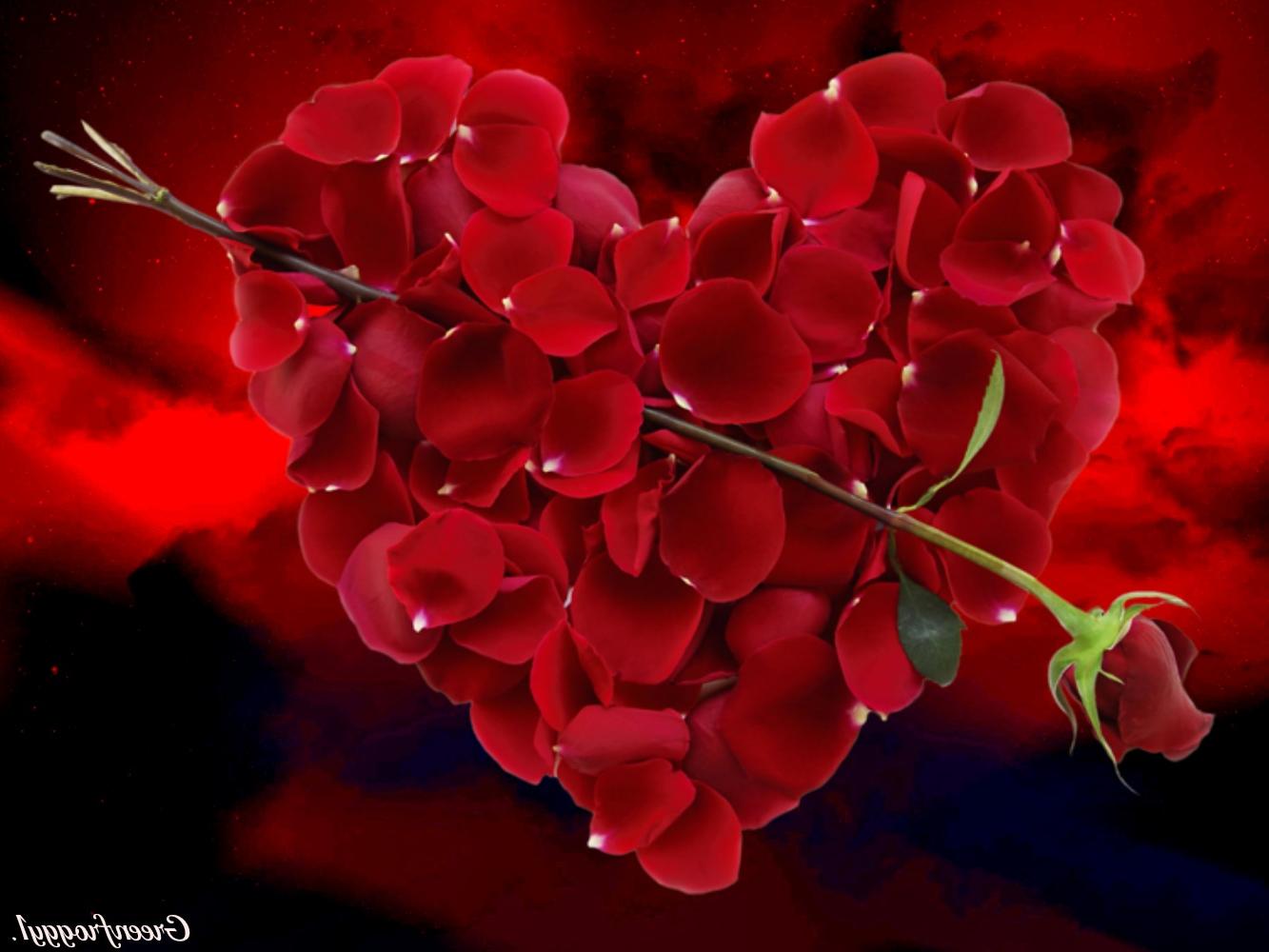 Red Petals Heart Wallpaper Hd Wallpapers Pulse - Beautiful Red Heart Hd , HD Wallpaper & Backgrounds