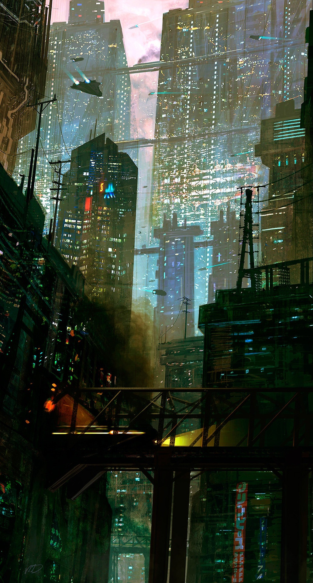 Sci Fi City Wallpaper Iphone , HD Wallpaper & Backgrounds
