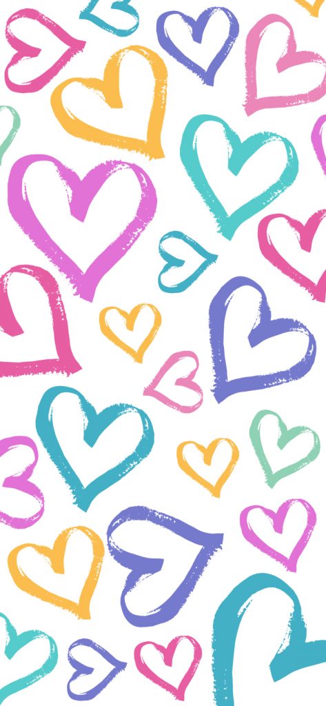 Iphone Wallpaper Background In Pastel Rainbow Heart - Rainbow Heart , HD Wallpaper & Backgrounds