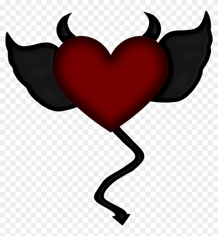 Angel And Devil, Heart With Wings, Heart Wallpaper, - Devil Heart With Wings , HD Wallpaper & Backgrounds