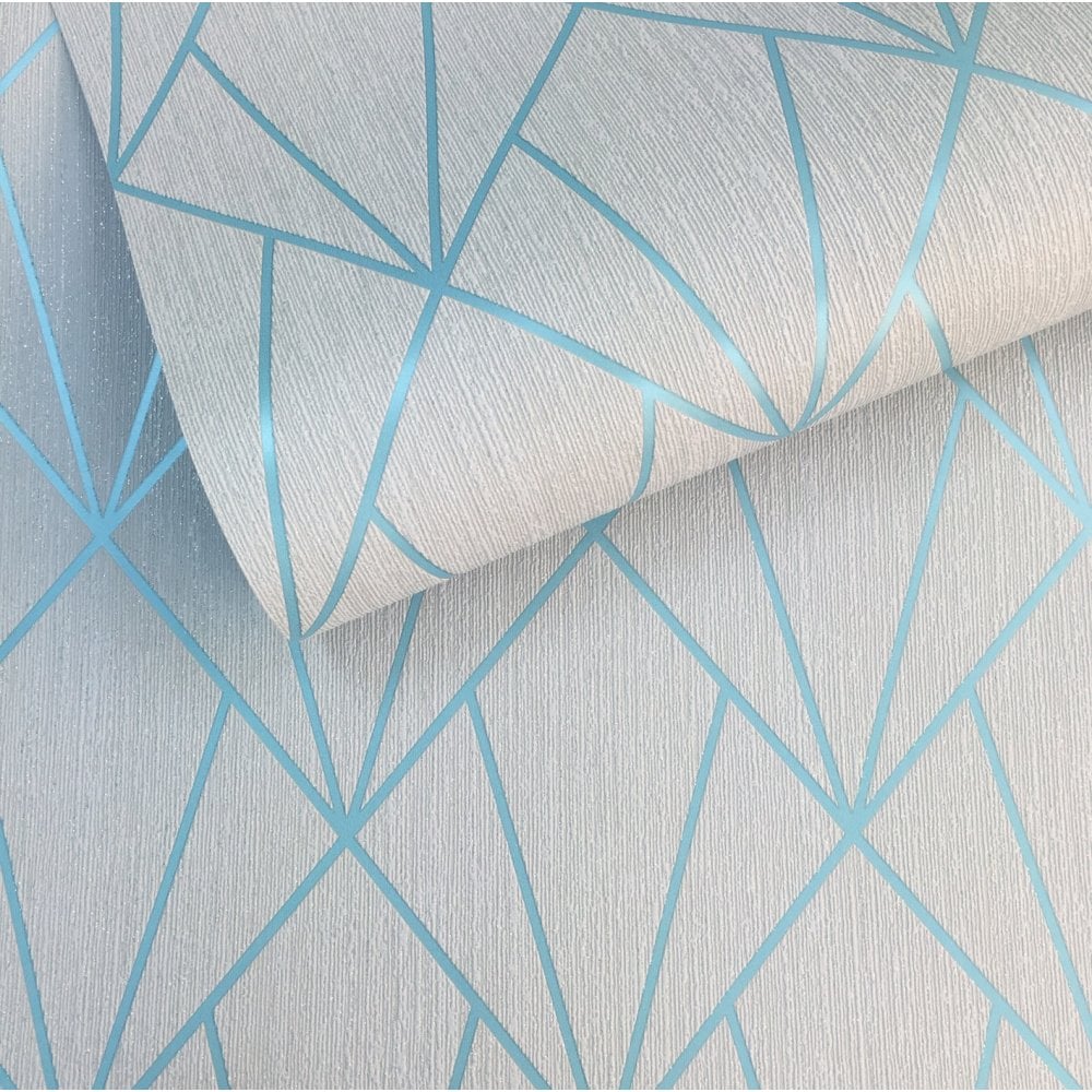 Duck Egg Blue Geometric , HD Wallpaper & Backgrounds