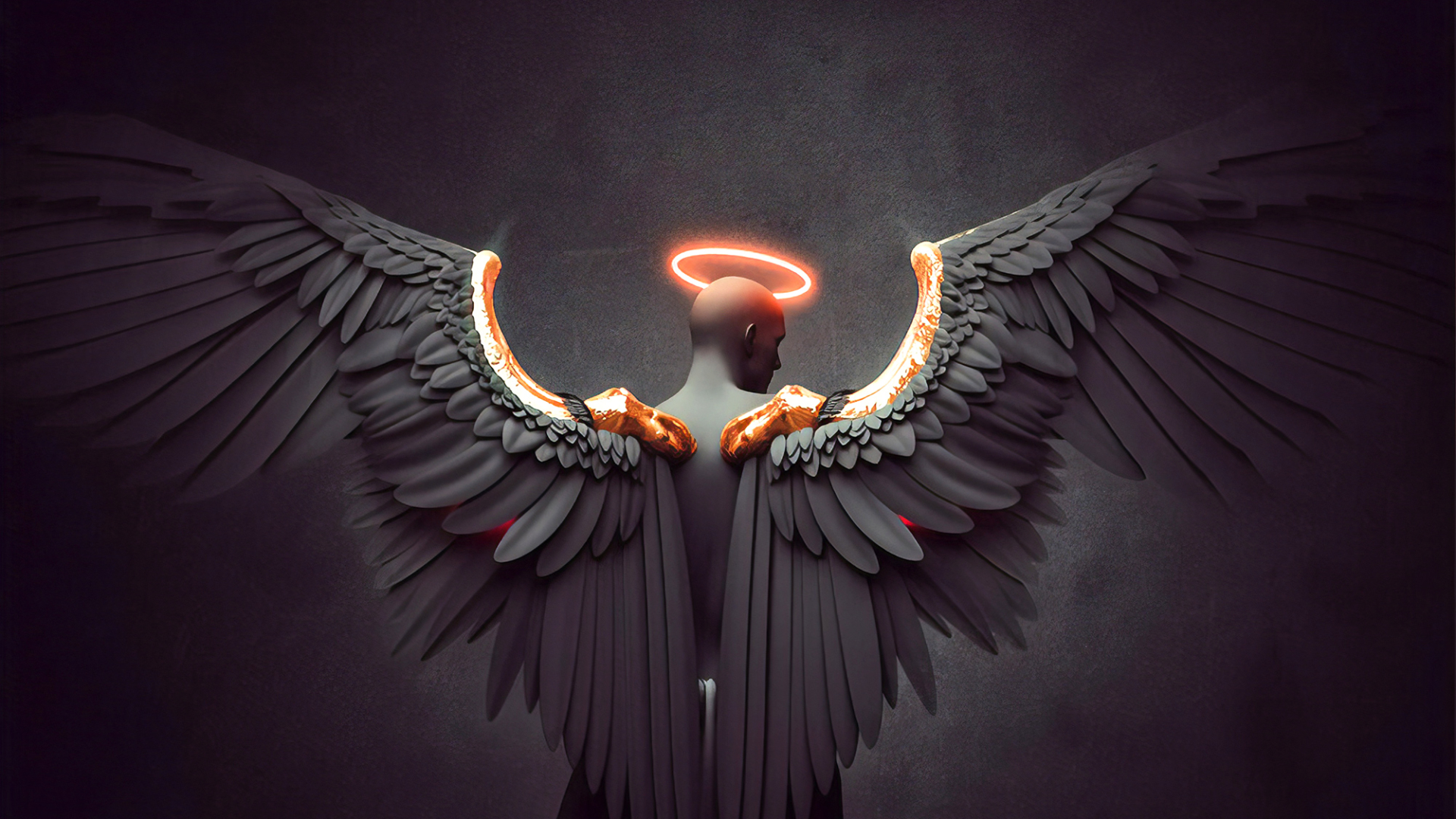 Fantasy Angel Wings Hd Wallpaper - Do Angels Have Halos , HD Wallpaper & Backgrounds