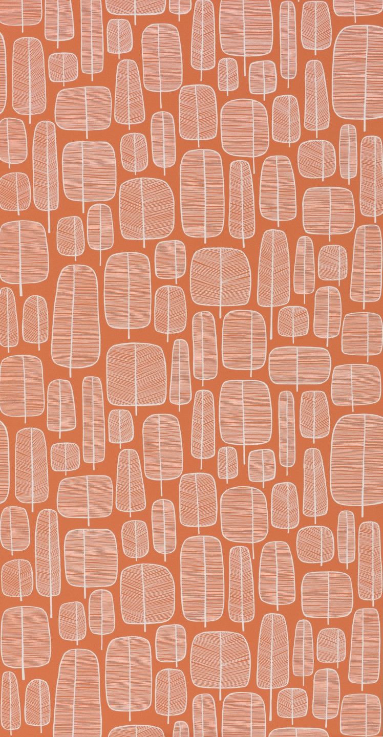 Little Trees Burnt Orange Wallpaper - Missprint Little Trees , HD Wallpaper & Backgrounds