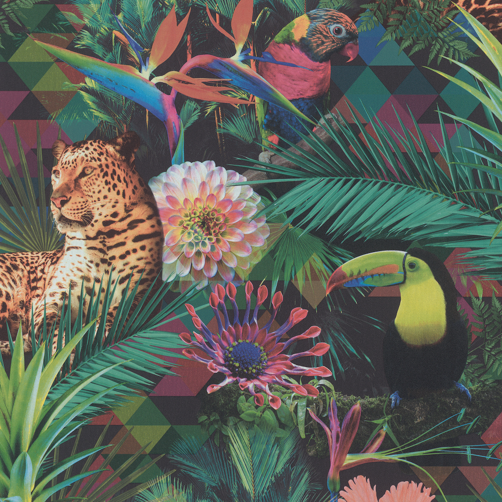 Erismann Tropical Jungle Wallpaper - Fauna Und Flora Tapete , HD Wallpaper & Backgrounds