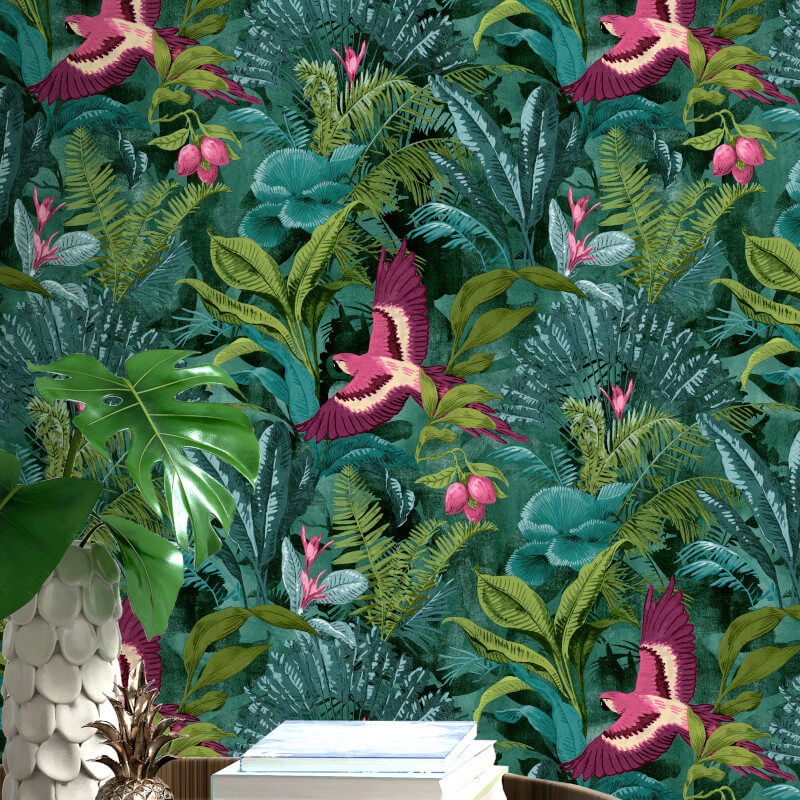 Rasch Portfolio Tropical Rainforest Green Multi Wallpaper - Portfolio Xii Tropical Rainforest Wallpaper Multi Rasch , HD Wallpaper & Backgrounds