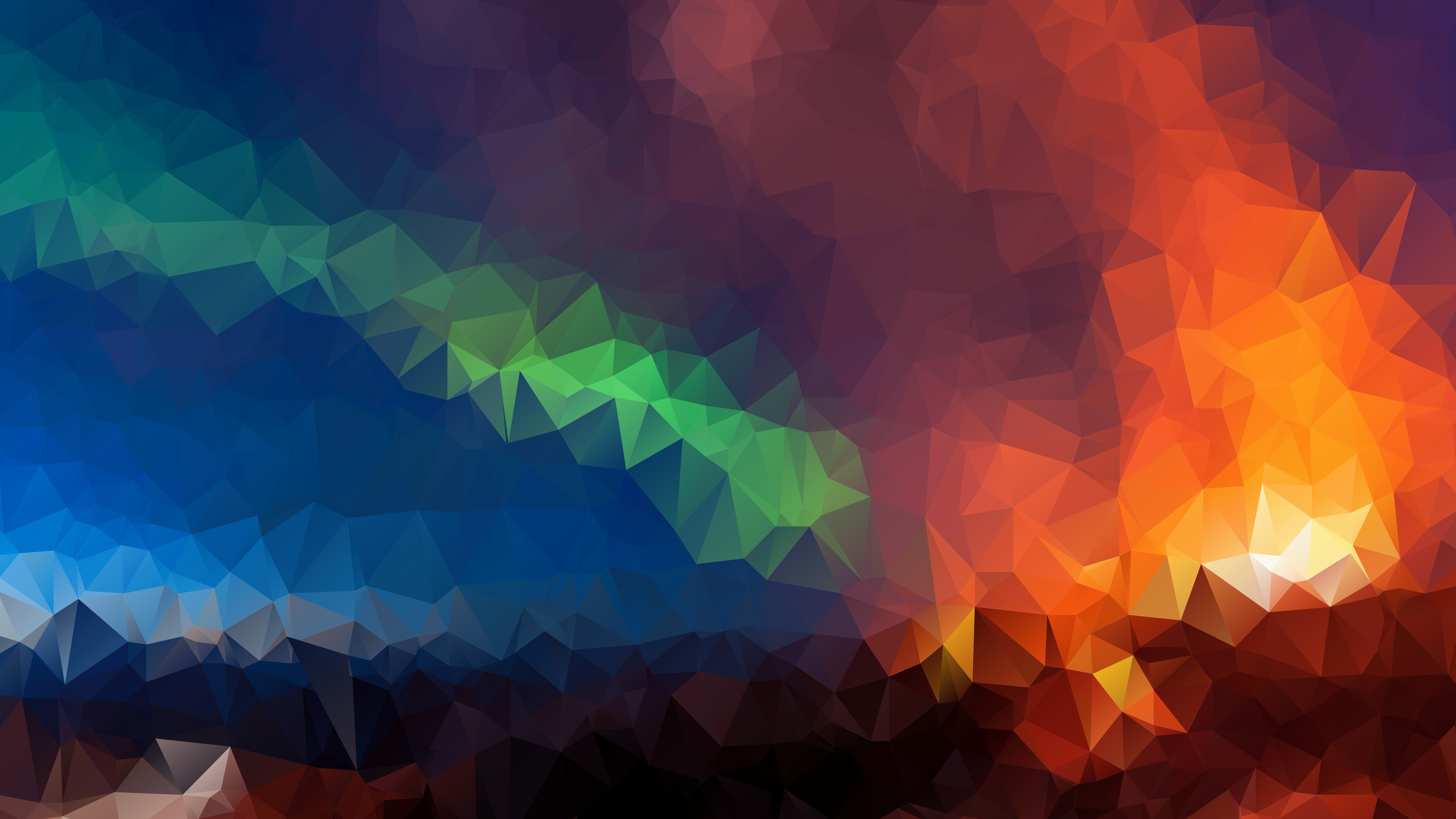 Abstract, Colorful, Polygon, 8k, 7680x4320, - Low Poly , HD Wallpaper & Backgrounds