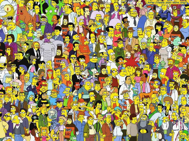 All In The Simpsons - All Simpsons , HD Wallpaper & Backgrounds