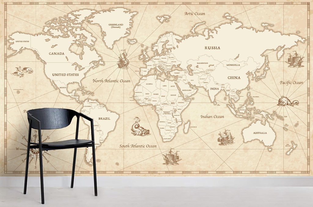 World Map Vintage , HD Wallpaper & Backgrounds
