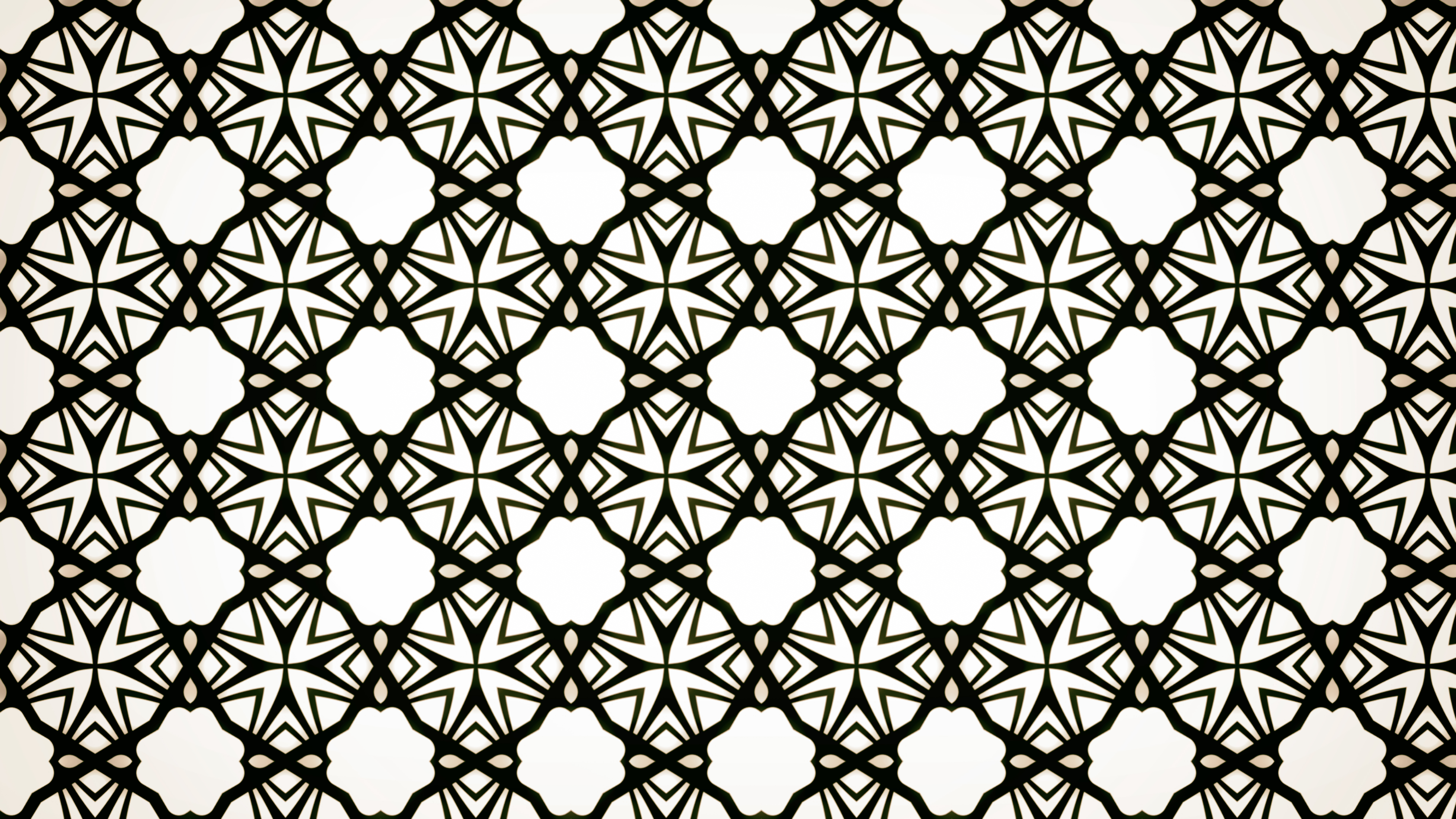 Black And White Seamless Floral Geometric Wallpaper - Black And White Geometric , HD Wallpaper & Backgrounds