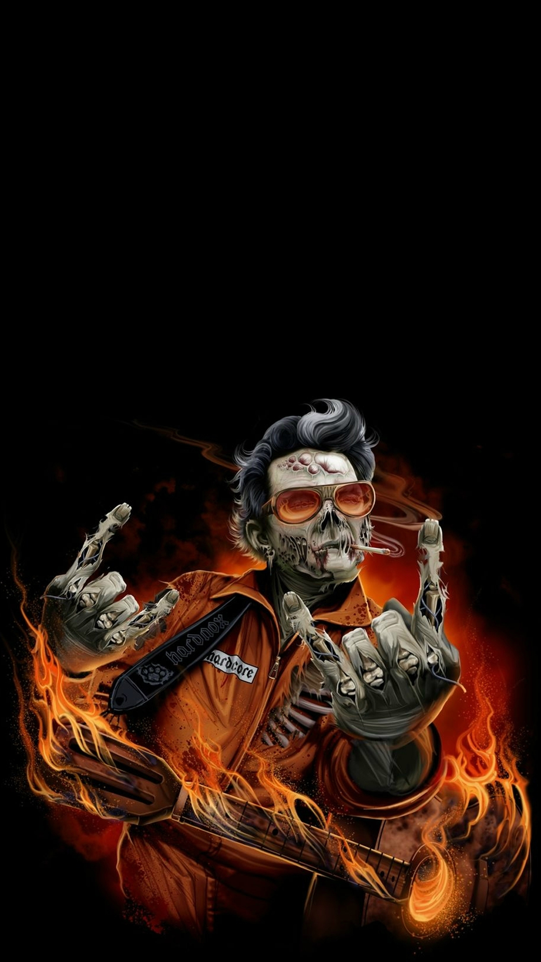 Hard Rock Zombie Halloween - Zombie Rock N Roll , HD Wallpaper & Backgrounds