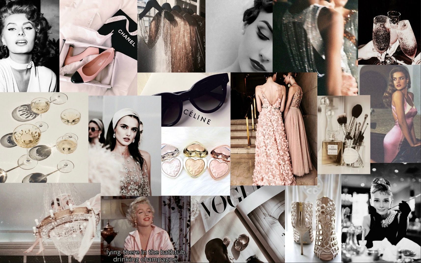 Girly Vintage - Aesthetic Collage Wallpaper Laptop (#2845685) - HD ...