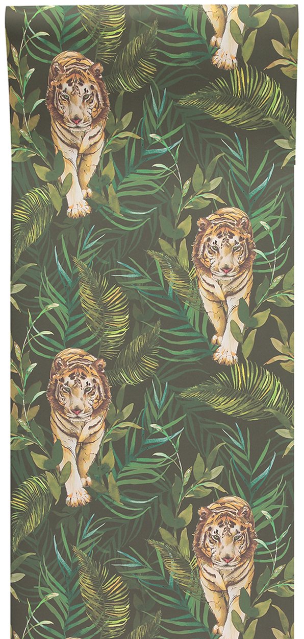 Tiger Tiger In Green - Tiger Wallpaper Green , HD Wallpaper & Backgrounds