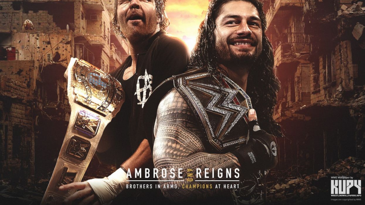 Ambrose Reigns Digital Wallpaper Wwe Roman Reigns Dean - Roman Reigns And Dean Ambrose , HD Wallpaper & Backgrounds