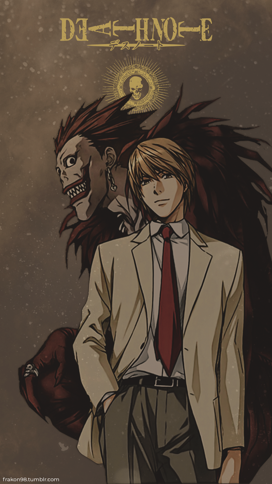 Death Note Wallpaper Iphone - Death Note Light And Ryuk , HD Wallpaper & Backgrounds