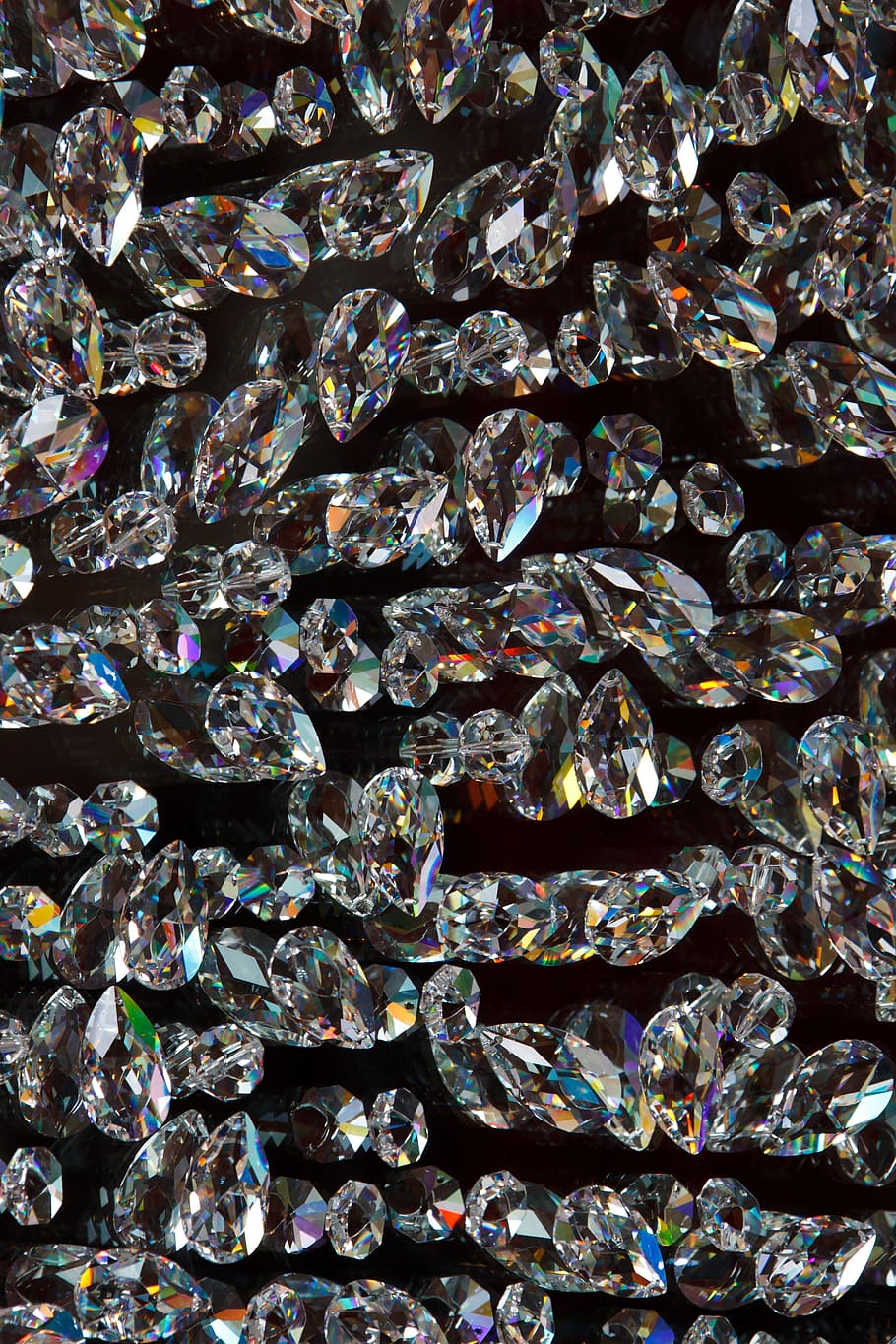Silver Gemstone Lot, Abstract, Background, Black, Crystal, - You Are Hard Pressed , HD Wallpaper & Backgrounds
