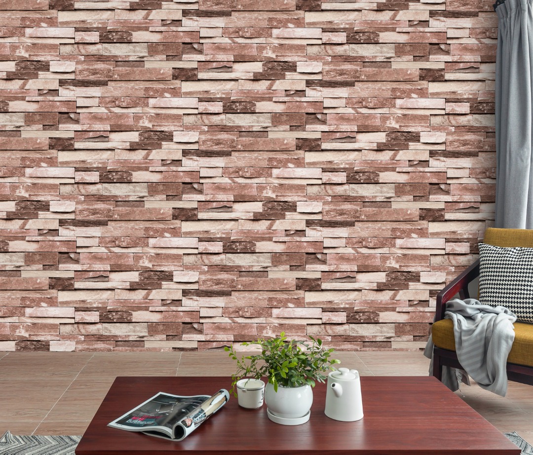 Faux Brick Wallpaper A22-20p02 - Dinding Ruang Tamu Minimalis , HD Wallpaper & Backgrounds