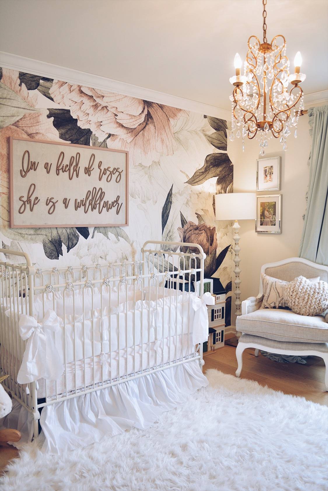 girl nursery accent wall