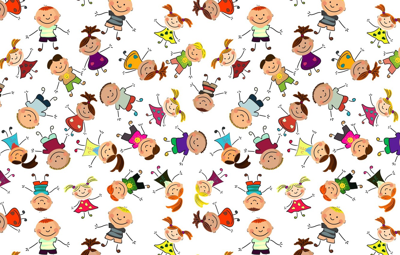 Photo Wallpaper Children, Background, Mood, Figure, - Png Pattern Kids Free Downloads , HD Wallpaper & Backgrounds