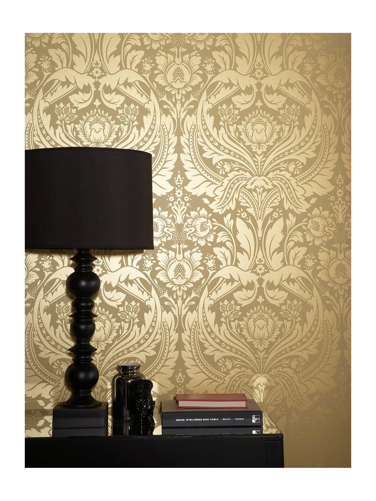 Buy Graham & Brown Desire Wallpaper, Mustard/gold, - Purple Chrome Dining Chair , HD Wallpaper & Backgrounds