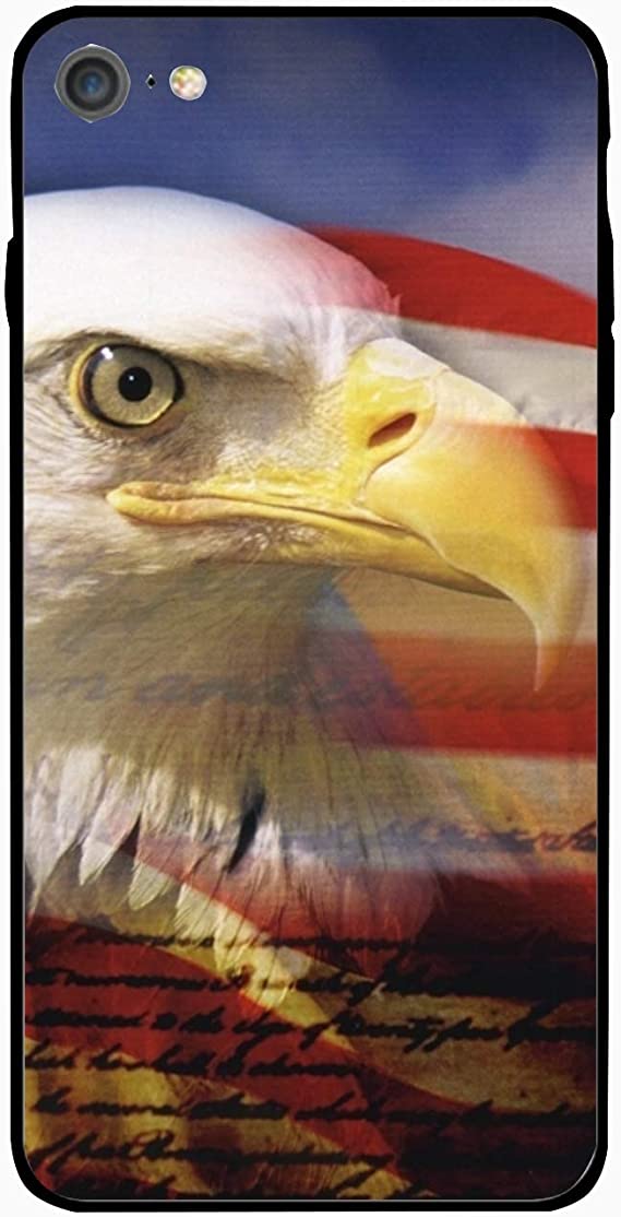 Iphone 6plus Case,american Flag Eagle Wallpaper Full - Bald Eagle American Flag Poster , HD Wallpaper & Backgrounds