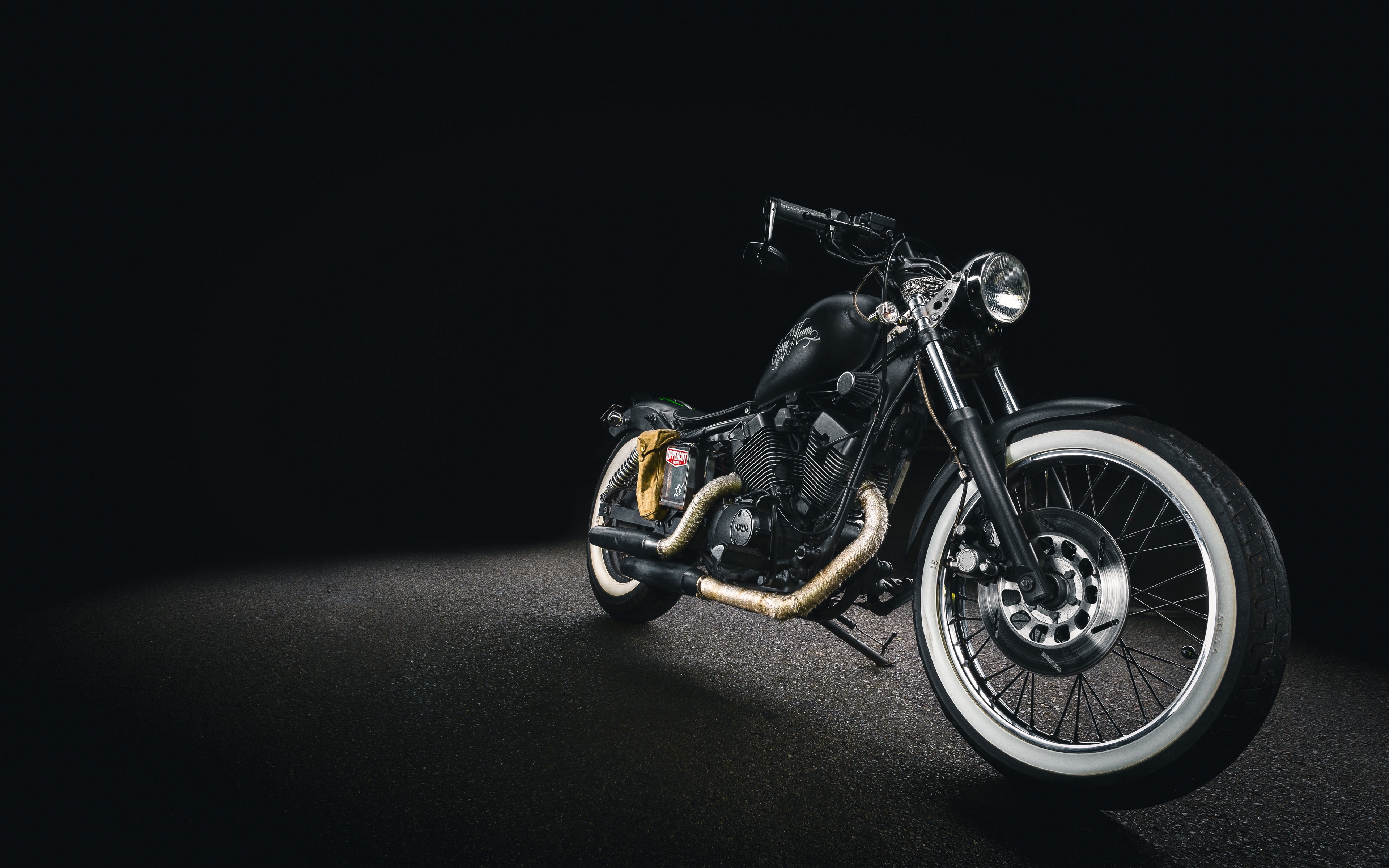 Wallpaper Motorcycle, Bike, Wheel - Harley Davidson Motorcycle Black Background , HD Wallpaper & Backgrounds