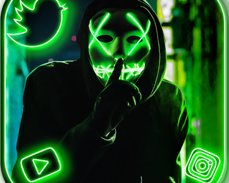 Neon Mask , HD Wallpaper & Backgrounds