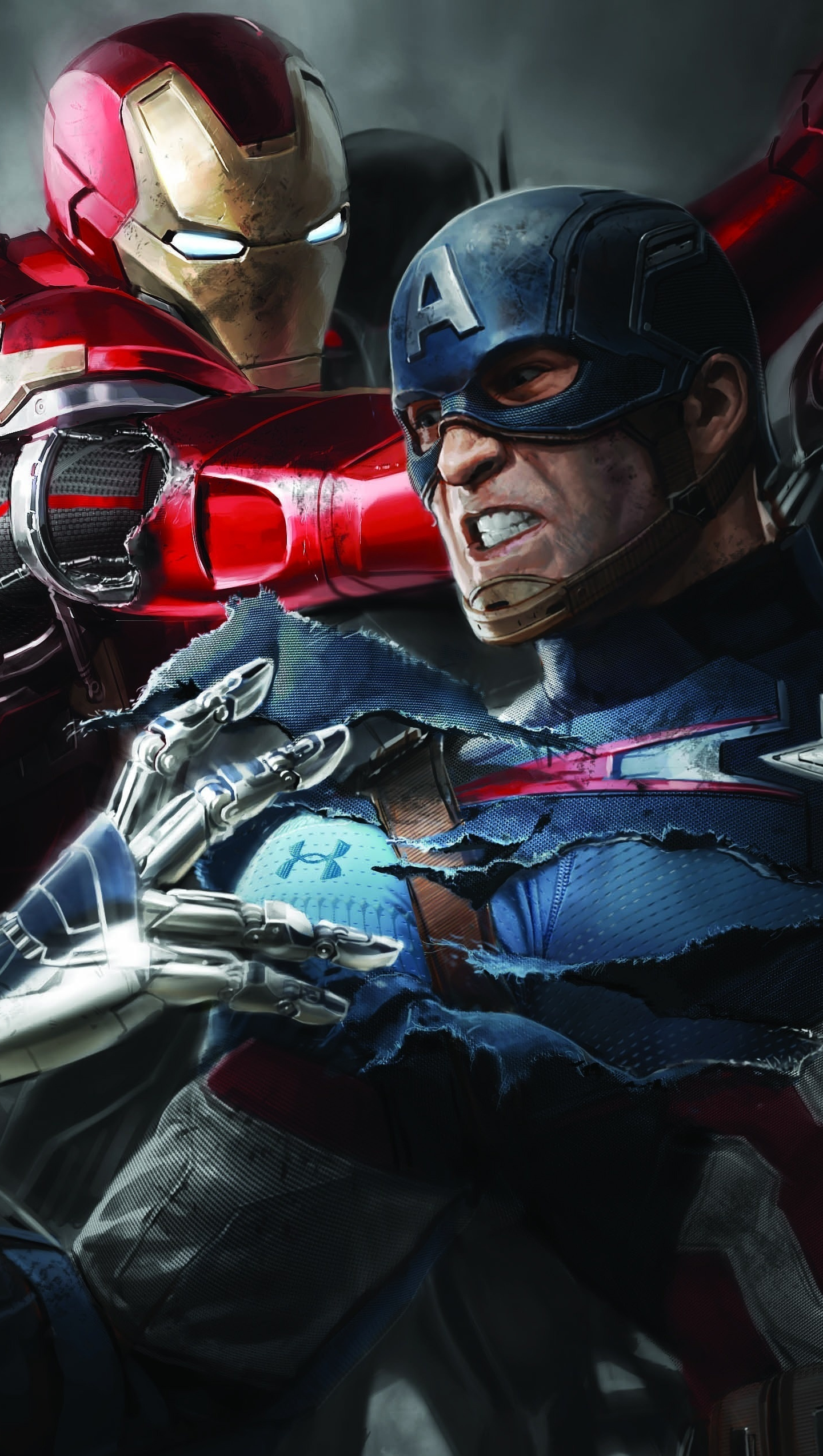 Rika San - Captain America And Iron Man , HD Wallpaper & Backgrounds