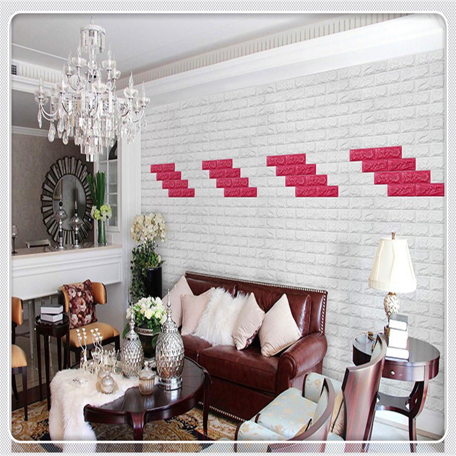 Self Adhesive Wall Tiles Foam Brick 3d Wallpaper Walls - Desain Wallpaper 3d Foam , HD Wallpaper & Backgrounds