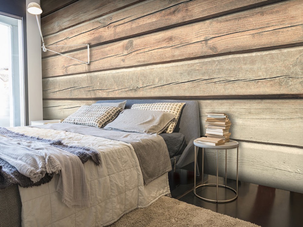 Wood Effect Wallpaper Bedroom , HD Wallpaper & Backgrounds