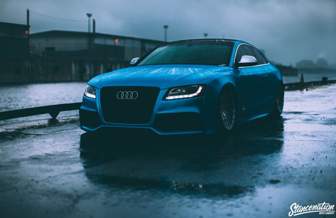 Audi-s5 Reiger Blue Modified Cars Coupe Wallpaper - Audi S5 By Stancenation , HD Wallpaper & Backgrounds