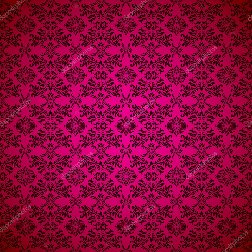 Gothic Seamless Pink Wallpaper Stock Vector - Pink Design Background , HD Wallpaper & Backgrounds