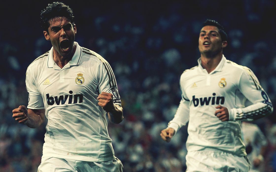 Kaka Cristiano Ronaldo Football Stars Real Madrid Cf - Kaka Wallpaper Real Madrid Hd , HD Wallpaper & Backgrounds