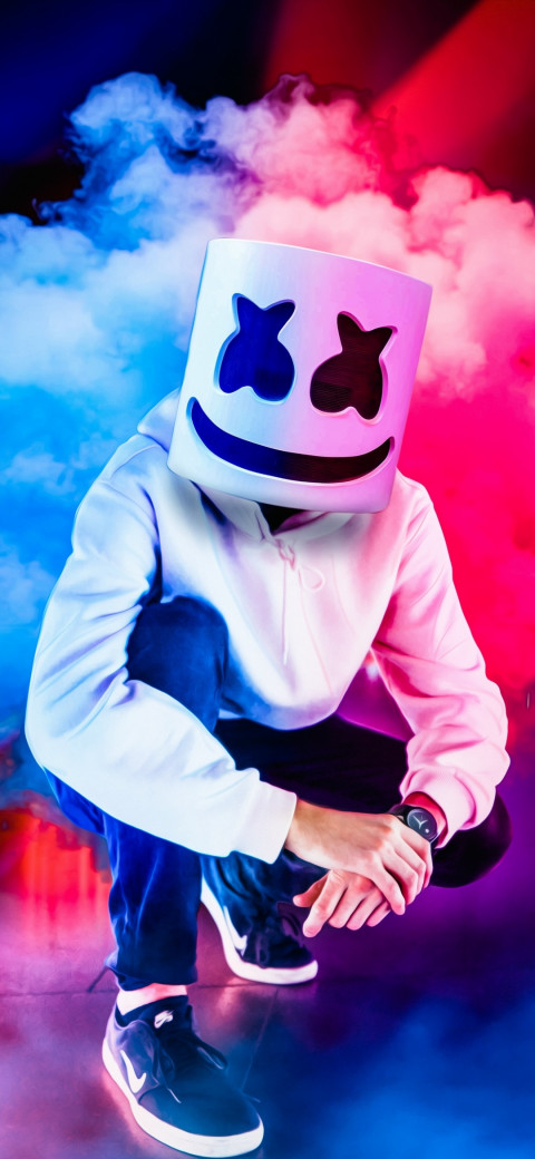 Anonymous Mask Man Wallpaper - Iphone Marshmello Wallpaper Hd , HD Wallpaper & Backgrounds