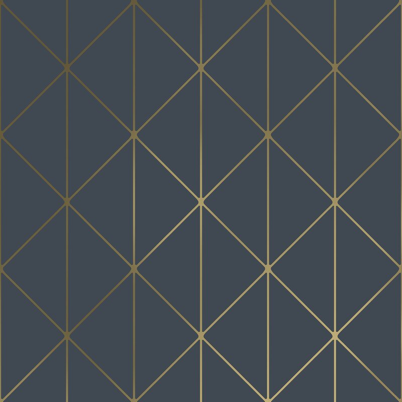 Navy Tedder Geometric - Geometric Wallpaper Pattern , HD Wallpaper & Backgrounds