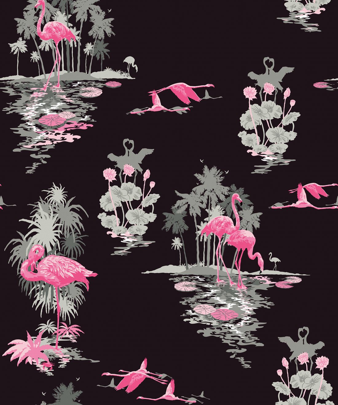 Flamingo Wallpaper Black , HD Wallpaper & Backgrounds