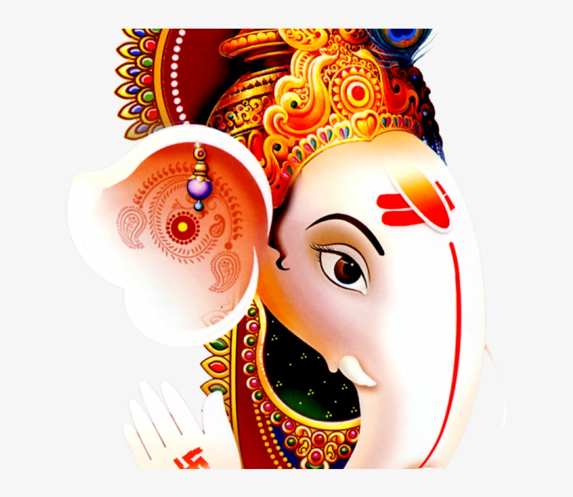 Ganesh Face Png Download - Ganpati Images For Wedding Card , HD Wallpaper & Backgrounds