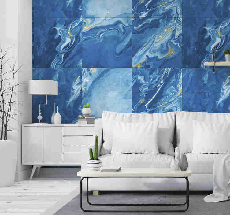 Blue Stone Themed Wallpaper - Carta Parati Effetto Pietra , HD Wallpaper & Backgrounds