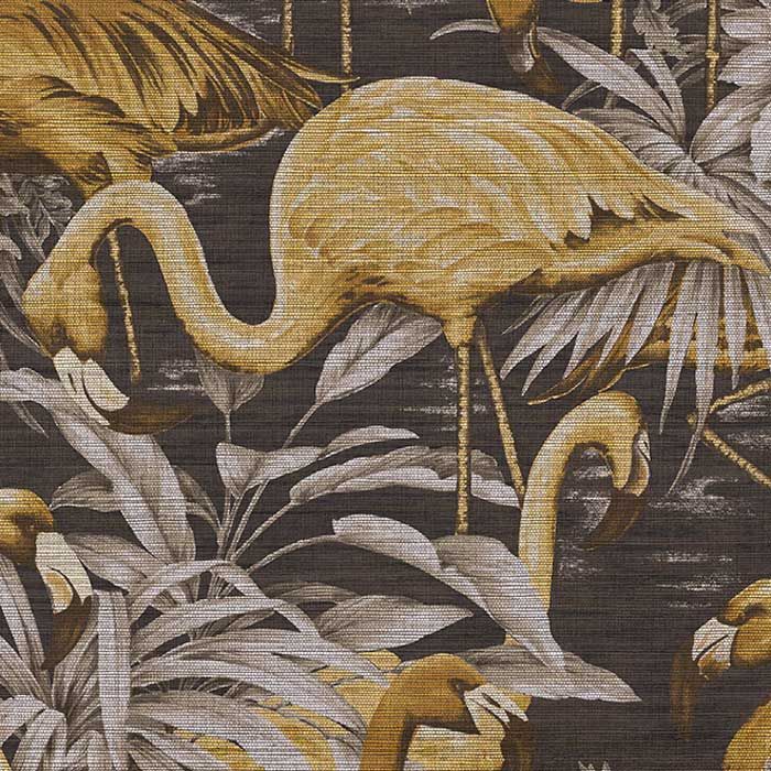 Flamingo Wall Paper Gold , HD Wallpaper & Backgrounds