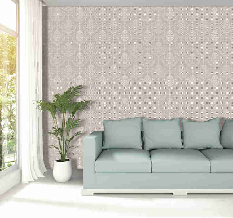 Floral Vintage Bedroom Wallpaper - Pared Decorada Con Madera , HD Wallpaper & Backgrounds
