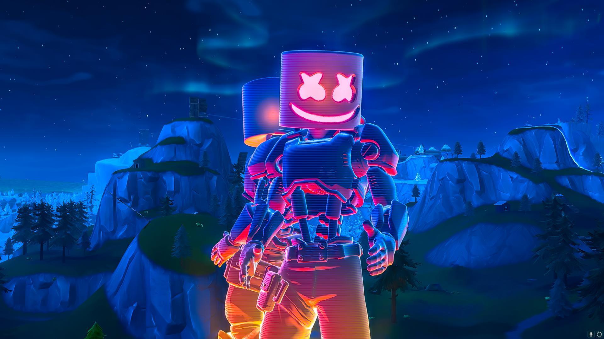 Fortnite Wallpaper Marshmallow - Marshmello Fortnite Wallpaper Hd , HD Wallpaper & Backgrounds