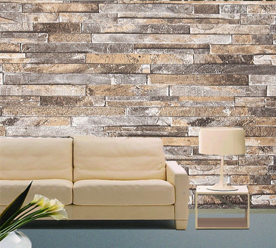 , 3d Wall Paper Brick Stone Pattern Vinyl Wallpaper - Wall Paper For Sitting Room , HD Wallpaper & Backgrounds