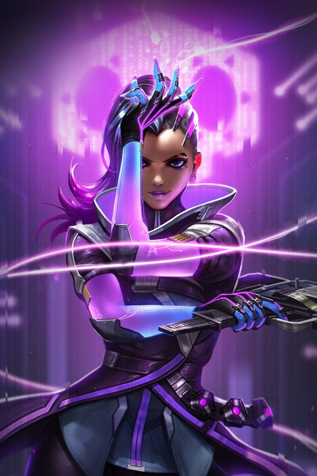 Liang Xing Overwatch Sombra Purple Game Hero Illustration - Sombra Overwatch , HD Wallpaper & Backgrounds